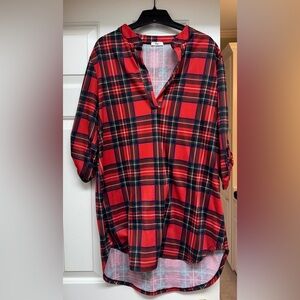 Women’s Red Plaid Shirt